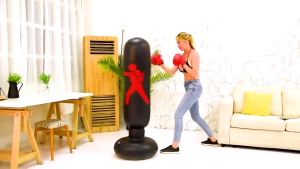 Little Buddy Inflatable Punching Bag for Kids and Adults Thickened PVC Boxing Toy Bounce Back Tumbler Punching Bag for Exercise Training and Stress Relief at Home