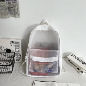 High Aesthetic Transparent Nylon Bag Large Capacity Waterproof Zipper Closure Shoulder Bag for Girls Suitable for Casual Use