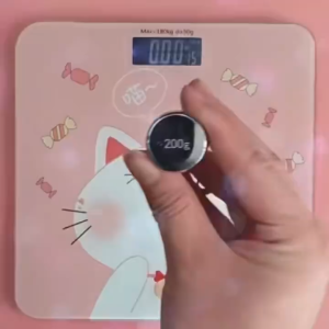 Electronic Weighing Scale Glass with Cartoon Design for Health Use Battery Operated Personal Scale