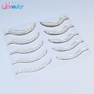 Libeauty 10Pcs Super Sticky Silicone Eyelash Perm Rod Sticky Lash Lift Shield Eyelashe Curler Accessories Applicator Makeup Tool