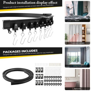 3m Flexible Bendable Ceiling Curtain Track Curved Ceiling Track for Curtains Room Divider Ceiling Track System