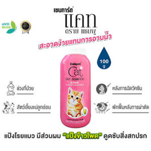 แมวดำเนินการแม้แห้ง แป้งโรยแมว แป้งโรยตัวแมว เชนการ์ด ทำความสะอาด แคท ดราย แชมพู แชมพูแมว แชมพูอาบน้ำห้างแมว อาบน้ำแห้งแมว อาบน้ำแมว