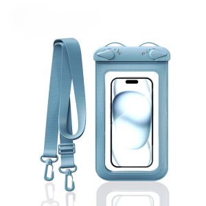 Túi Đựng Điện Thoại Chống Nước Tương Thích Màn Hình Cảm Ứng 7.5 Inch Chuẩn IPX8 Kín Nước Hai Lớp Dùng Cho Bơi Lội Và Lặn