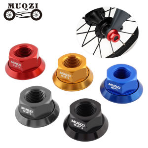 MUQZI 2PCS Hub Axle Nuts M9*1.0 M10*1.0 M10*3/8 Bike Wheel Screw