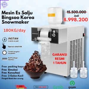 Snow Ice Machine 180Kg/Hari Mesin Pembuat Es Salju Bingsoo Bingsu Snowmaker