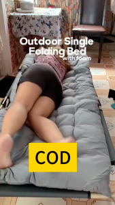 【COD/free shipping】Foldling bed Portable Bed for 1-2 people Heavy Duty Foldable Bed with thin foam comfortable and soft Dormitory Bed Single Bed for home office camping