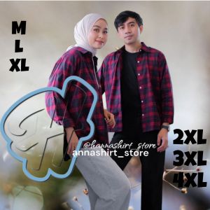 kemeja flannel pria dan wanita motif UNIQLO/VETERANO lengan panjang premium