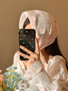 Khăn Trùm Đầu Kẻ Caro Phong Cách Hàn Quốc Mùa Hè 2025 Cho Nữ Khăn Trùm Đầu Chống Nắng Đi Biển Khăn Trùm Đầu Đa Năng Kích Thước Nhỏ