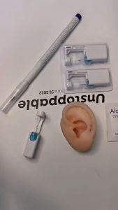 1 PC Dispossible Keselamatan Steril Telinga Stud Tubuh Hidung Bibir Kit Alat Tindik 3 Mm Ukuran