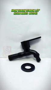 Kran Air MAVIS Hitam 1/2" Engkol Keran Taman Tembok Warna Hitam Doff Tipe Engkol MAVIS Drat 1/2 inch Kuat Tahan Lama