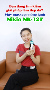 Máy massage mặt Nikio NK-127 - Công nghệ massage nóng lạnh điện di tinh chất làm căng