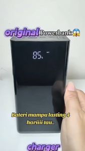 Original power bank 100000mah Mirror With LED display and 4 USB fast charging powerbank Supports Micro/Type-C/iphone