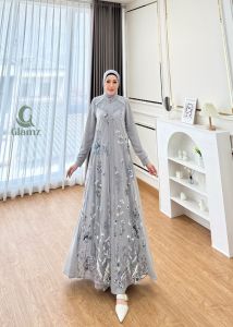 Zahira1808 Aurel Bahan Tile Emroideri Mix Ceruty Baby DOll Import Gamis Murah Trendi Baju Syari Muslim Wanita Ibu Terlaris Baju Pesta Adem Nyaman Di Pakai Real pict Orii Jumbo Fit XXL