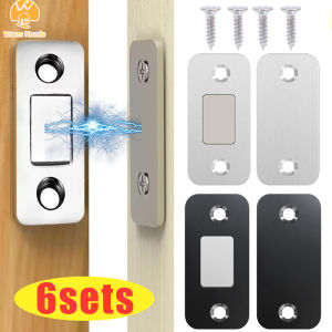 【Warm Homie】6/3 Sets Strong Cabinet Catches Door Stop Self Adhesive Invisible Closet Furniture Cupboard Drawer Closer