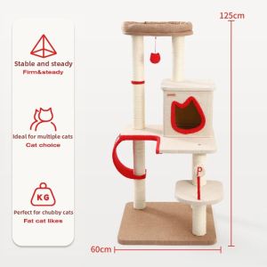 petstar | Space-Saving Multi-Level Cat Climbing Frame with Nest
