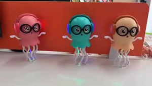 Dancing Jelly Fish Toy Smart Tentacle Explorer with LED Lights Music Automatic Obstacle Sensor toy