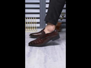 Falimottype)Size 39-48 Mens Business Formal Shoes Glossy Pointed Casual Leather Shoes British Style School Student Oxfords