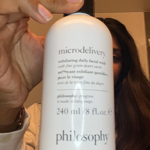 philosophy microdelivery exfoliating daily facial wash 90ml 240ml | with amino acid for gentle cleansing of make-up dead skin cells and dry skin [all skin types]