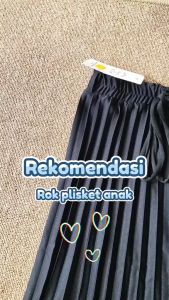 Rok Plisket Anak Tanggung S M L XL 6-12 Tahun Rok Premium Kualitas Import Crepe Koshibo COD