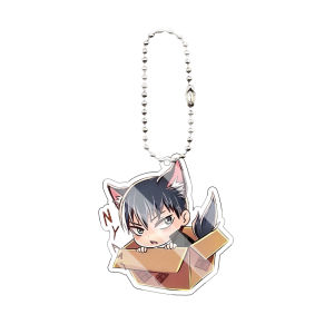 Bandai | Móc Khóa Bóng Chuyền Anime Kuroo Tetsurou & Kageyama Tobio Phiên Bản Q Phụ Kiện Hoạt Hình Acrylic Mặt Dây Treo Túi Dành Cho Fan.