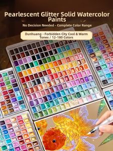 MINGZHUO | Pearl Mineral Solid Opaque Art Paint Watercolor 1set
