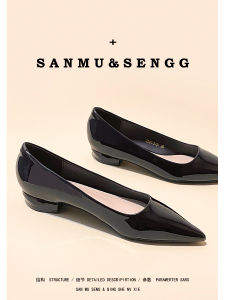 Black Mat Leather Flat Bottom Shoes Womens Spring 2025 New French Elegance Pointed Toe Professional Non-Tiring Mouth Single Shoes