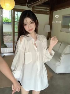 Thin Polo Collar Sun-Proof Shirt for Women Autumn