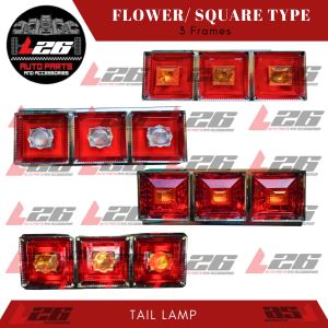 60cm x 20cm 24V Tail Light Tail Lamp Isuzu GigaTrucksTrailer 3 Frames Flower Type / Square Type