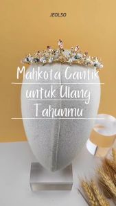 Mahkota fashion korea terbaru warna gold
