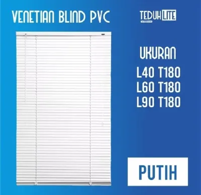 Tirai Jendela Venetian Blind Pvc 40X180 Cm / Tirai Gulung / Gorden Jendela