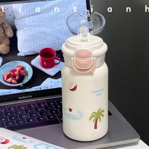 Cup Vacuum Cup for Girls 2024 New Arrival Good-looking Straw Cup for Students Portable Compact Cute