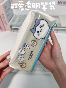 กล่องดินสอกึ่งโปร่งแสง สวยงามและจุได้เยอะ กล่องดินสอน่ารัก Chiikawa Ugly fish hanton