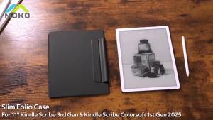 Dadanism | Magnetic Case for 11" Kindle Scribe 2025(3rd Generation) & Kindle Scribe Colorsoft 2025(1st Gen) Slim Folio Cover with Pen Clasp