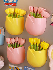 Hộp Đựng Đồ Từ Hình Hoa Tulip Dễ Thương Để Gắn Trên Tủ Lạnh Kẹp Miệng Cửa Chính Lối Vào Trang Trí Nhà Cửa Thương Hiệu Veuve