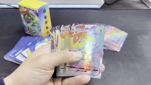 Potdemiel | 60/100 Chiếc Thẻ Hình Ba Chiều Pokemon Tiếng Anh - MEGA GX EX Vmax Vstar Flash Pocket Monster Bộ Sưu Tập Dành Cho Trẻ Em Quà Tặng Trò Chơi