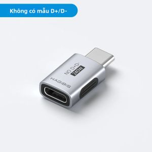 Bộ Chuyển Đổi USB C Nhanh 240W Hagibis Đầu Đực Sang Đầu Cái Type-C Dành Cho iPhone 17 Máy Tính Bảng Không Có Chân D+ D-