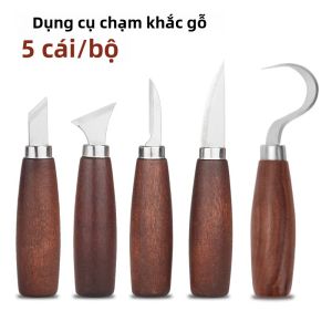 Bộ 5 Dao Khắc Gỗ Dụng Cụ Thủ Công Dao Chạm Khắc Gỗ Dụng Cụ Bào Tre Đồ Dùng Khắc Gỗ Tự Làm