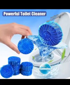 Wow 10pcs Automatic Bleach Toilet Bowl Cleaner Stain Remover Blue Tablet Flush Deodorizes