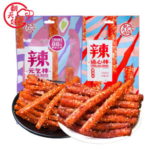 翻天娃 Spicy Bar Heart Connecting Stick Giant Spicy Super Spicy Explosive Spicy Abnormal Spicy Devils Death Gluten Internet Famous Spicy Snacks