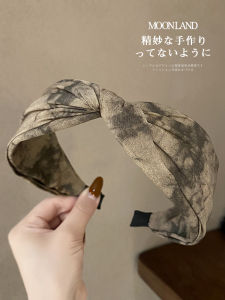 Moonland กำไลผมสไตล์จีนใหม่ที่มีเอกลักษณ์เฉพาะตัว กำไลผมแบบไขว้สำหรับผู้หญิง สไตล์ฮ่องกง เครื่องประดับผมสุดเก๋ไก๋