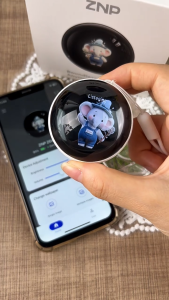 ZNP Z04 Smart AI Voice Chat Companion Language Translator Mini Portable Bluetooth Speaker Cute Desktop Pet 3D Screen Custom Photo Animated GIF Music Player COD
