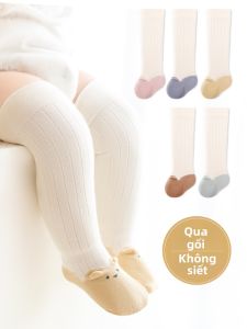 MOULIQIN | Vớ Dài Qua Gối Bé Cotton Loại A Không Seam