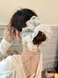 Dây Buộc Tóc  REN HOA TUYẾT Ngọt Ngào Nhiều Lớp Ren Siêu Cổ Tích