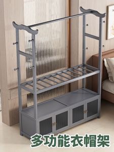 Clothes Rack Rak Baju With Hook Hanger Wardrobe Cabinet 50/80/100CM Storage Coat Rack Almari Rak Clothes Hanging 衣帽架