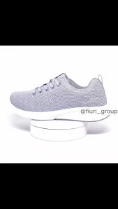 FIURI - Ando - SAGA 33-40 Abu-Abu - Sepatu Kets Wanita - Sepatu Sneakers Wanita - Sepatu Olahraga Sport Wanita - Sepatu Casual - Sepatu Jogging Lari Fitness Gym Senam Wanita - Sepatu Anak Perempuan Cewek - Sepatu Sekolah Bertali SD SMP SMA
