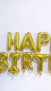 Balon Foil Huruf Set Happy Birthday pink polos / paket huruf hbd pink polos / balon foil hbd pink