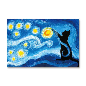 1000 Pieces Jigsaw Puzzle Beautiful Van Gogh Starry Night And Sunflowers Scene For Adults Perfect For Quiet Evening Activity