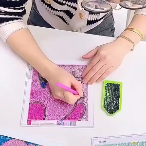 5D Diamond Painting Set With Frame Crystal Diamond Painting DIY 18*18CM Kids Desktop Decorate