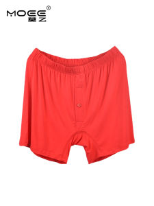 Loose Modal Shorts Mens Casual Comfortable Underwear plus Size Dad Style Summer Essential Briefs Red Lucky Year Design