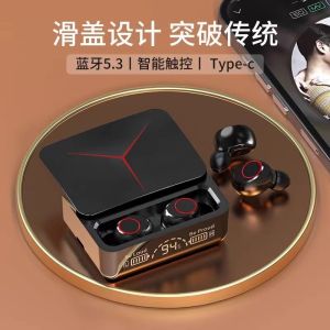 LS Bluetooth Headset M90pro Long Battery Life Bluetooth Headset Mobile Phone Universal Running Fitness Bluetooth Headset Wireless in-ear Slider Noise Reduction Mini E-sports Game Sports Headset